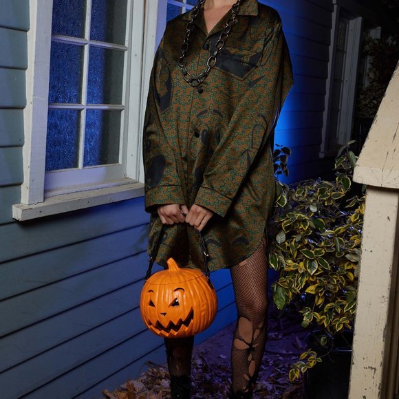 🎃 SS20 MOSCHINO COUTURE PUMPKIN TOP HANDLE ORANGE BAG HALLOWEEN TRICK / CHIC 🎃 - Picture 4 of 16